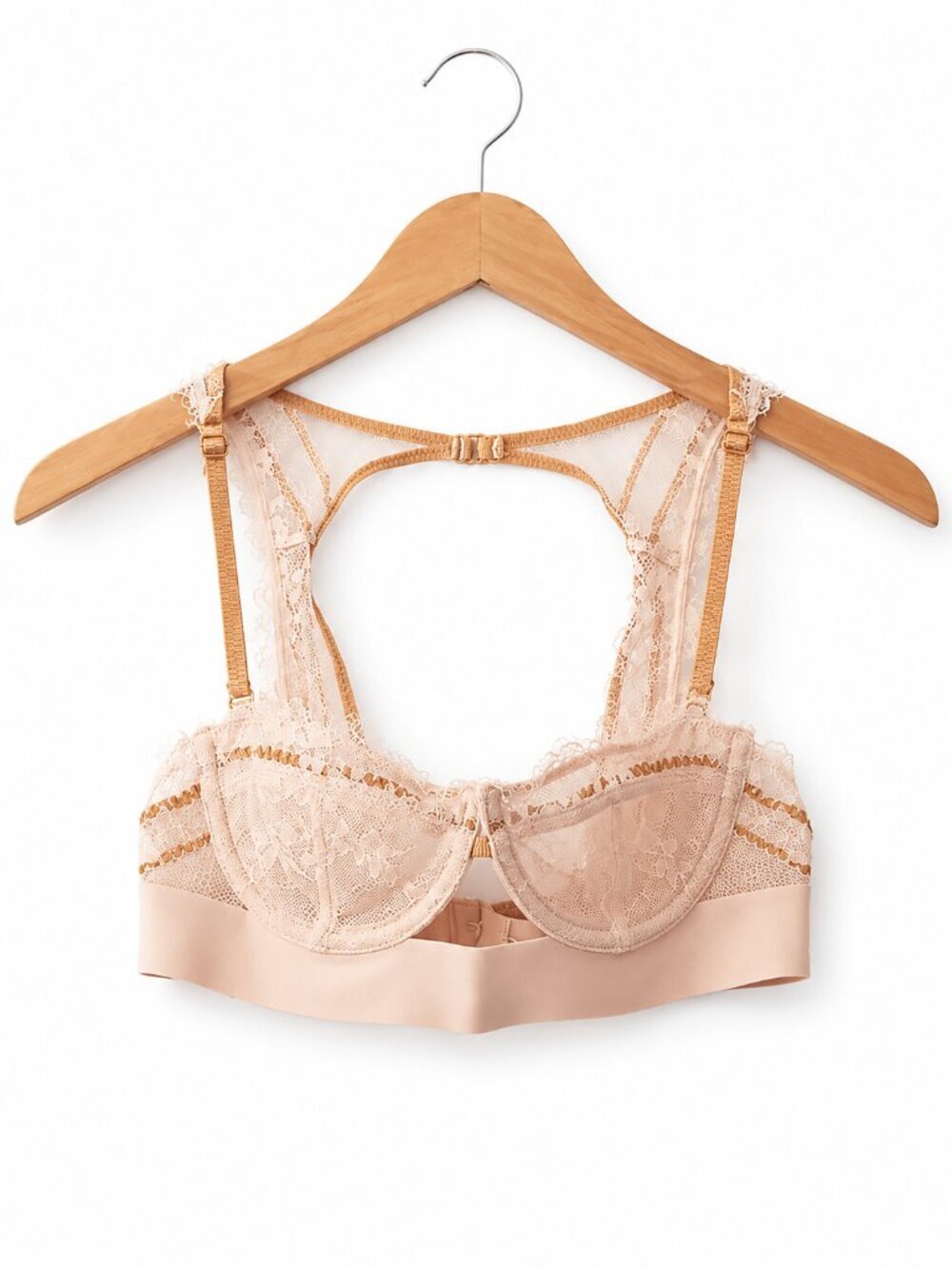 Free People Cream Lace Underwire Bra 32A Feminine Romantic Intimates